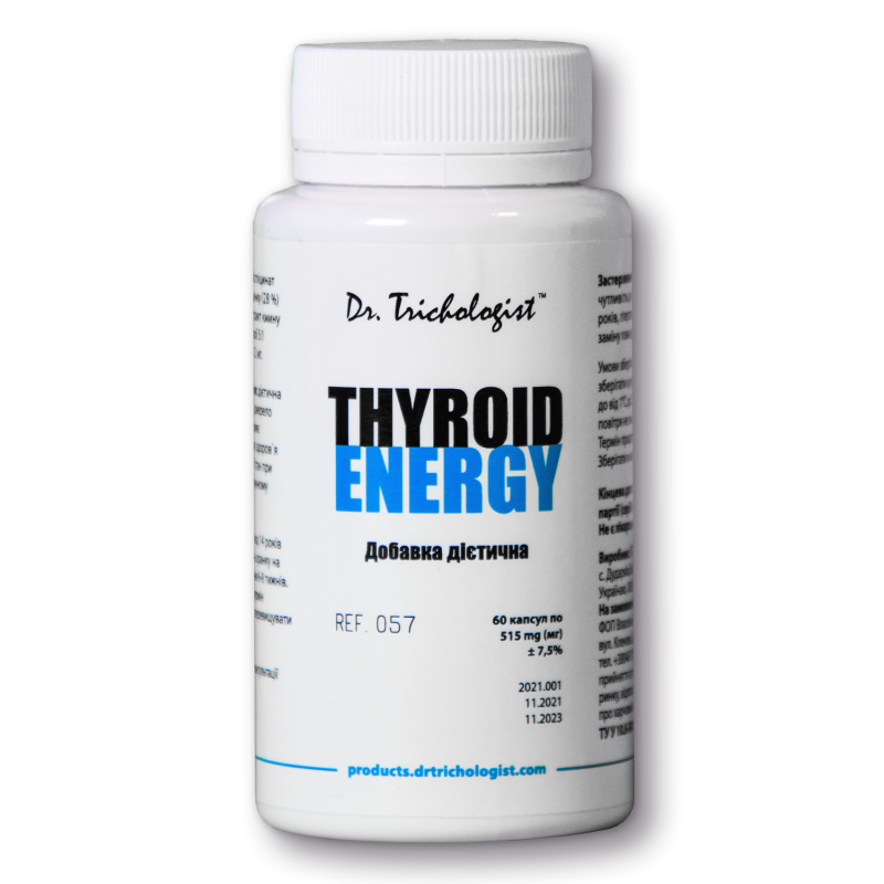 Дієтична добавка для підтримки щитовидної залози Dr.Trichologist Thyroid Energy